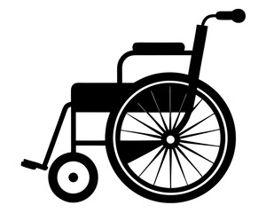 wheel chair black silhouette vector,wheel chair  icon