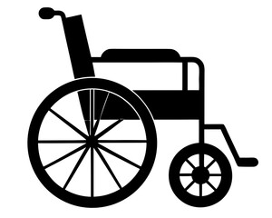 wheel chair black silhouette vector,wheel chair  icon