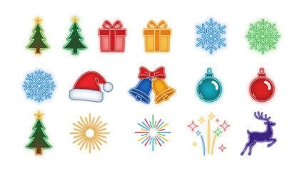 Festive Christmas Symbols: A collection of cheerful Christmas symbols ready to bring the holiday spirit.
