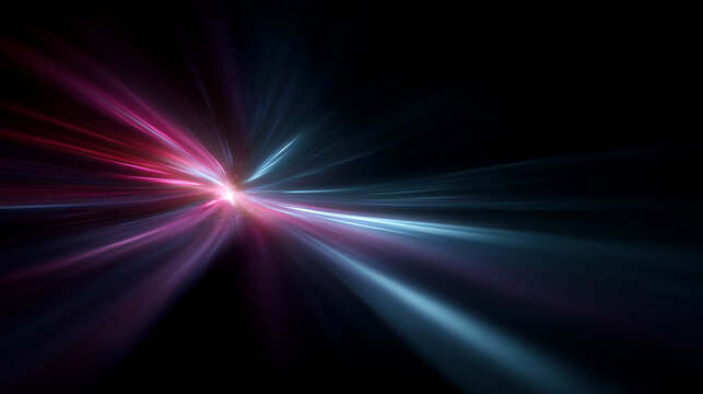 A dynamic, abstract neon hyperspace tunnel rendered in vibrant retro colors, creating the sensation of moving at high speed through a glowing vortex. The scene features streaks of