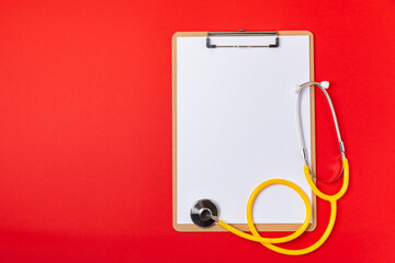 Stethoscope on the table. Medical instrument. Medical concept. Healthcare. Health Day.Doctor...