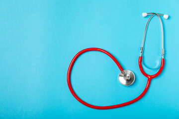 Stethoscope on the table. Medical instrument. Medical concept. Healthcare. Health Day.Doctor...