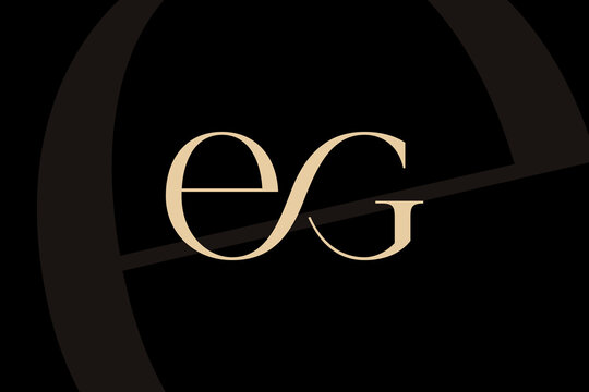 EG or GE letter logo icon design. Classic style luxury initials monogram.