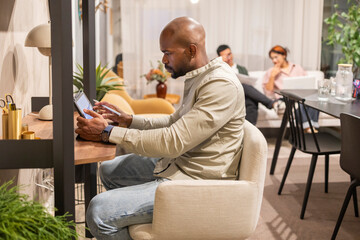 Coworking space with focused team collaboration