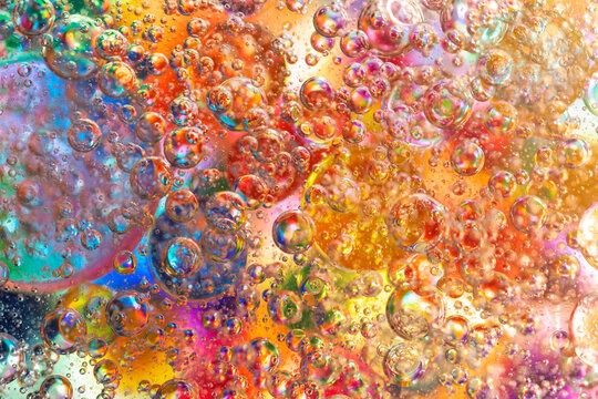 Vivid abstract bubbles in a colorful spectrum