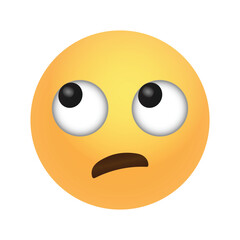 Face with rolling eyes emoji face emoticon.

