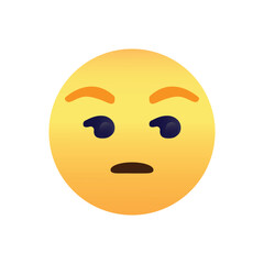 Sad Face emoji face. Disappointment emoticon
