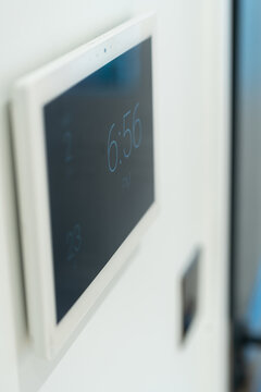 Smart home interface in modern London residence