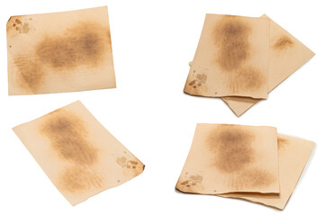 Old crumpled beige paper background.