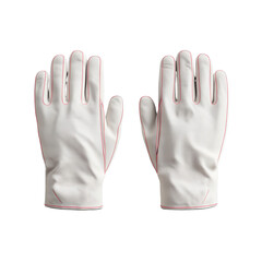 White protective gloves designed for various tasks, emphasizing durability and comfort, suitable for work, sports, and many applications on transparent background