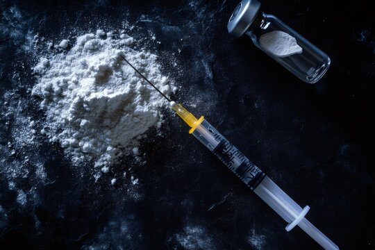 Illegal drugs concept for substance abuse and addiction