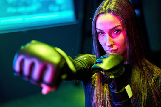 Fighter prepares for a colorful boxing match