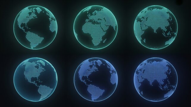 Visualize global data with these glowing planet earth infographics