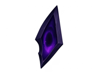 Fantasy dark crystal shard portal to space