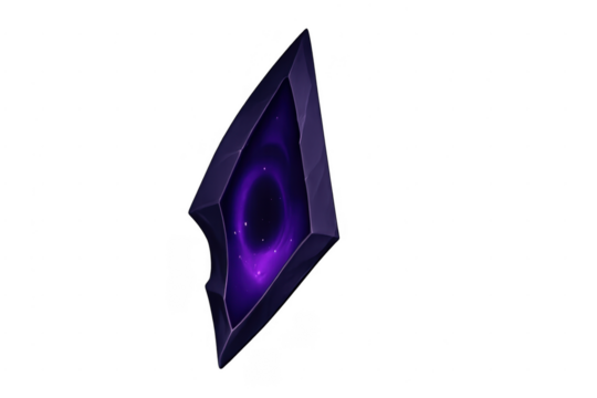 Fantasy dark crystal shard portal to space