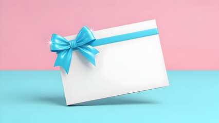 gift box with ribbon on white