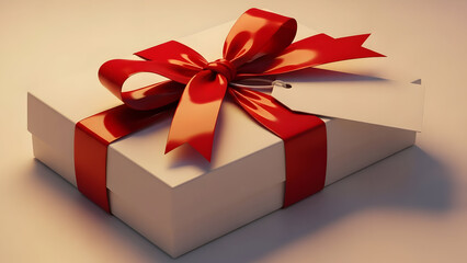 gift box with red ribbon