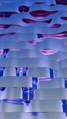 Abstract Wavy Patterns in Blue and Purple