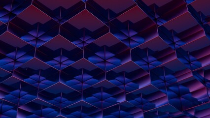 Abstract Geometric Pattern in Dark Colors