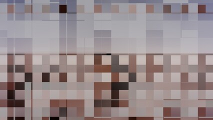 Abstract Pixelated Landscape. Modern abstract 3D illustration with clean composition and soft lighting. Ideal for technology projects, branding, web design, presentations and social media.