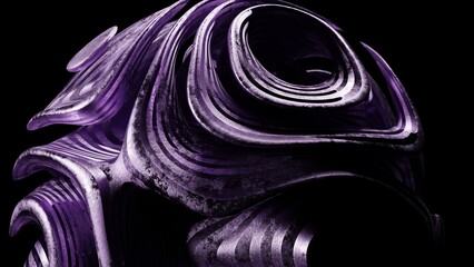 Abstract Purple Swirl Design. Modern abstract 3D illustration with clean composition and soft lighting. Ideal for technology projects, branding, web design, presentations and social media.