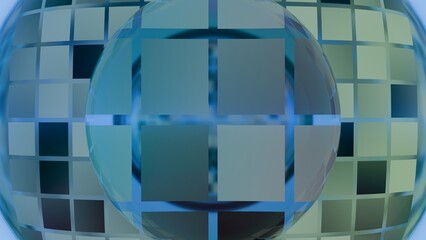 Abstract Geometric Pattern in Blue Tones. Modern abstract 3D illustration with clean composition and soft lighting. Ideal for technology projects, branding, web design, presentations and social media.