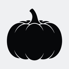 Silhouette Pumpkin isolated vector illustration for Halloween and Thanksgiving