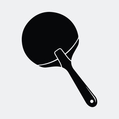 Silhouette table tennis racket single game sport vector illustration