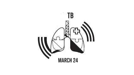 World TB Day Logo Emphasizes Tuberculosis Awareness and Global Health March 24.