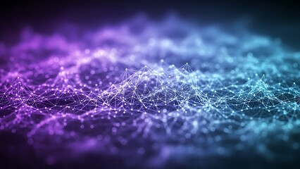 Dynamic network of interconnected dots and lines creating a modern, futuristic vibe for technology, science, or innovative business concepts