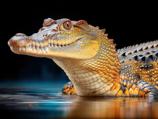 Fototapeta premium Crocodile farm with reptiles