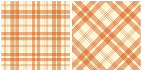 Warm Toned Plaid Checkered Fabric Patterns