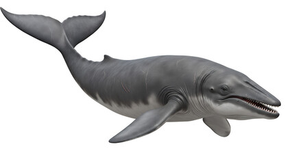 Brydes whale illustration a baleen whale isolated on white background