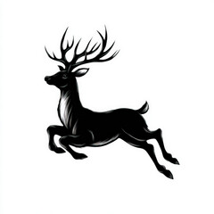 Fototapeta premium Surprizing Sleigh silhouette flying