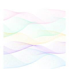 Abstract topographic lines forming colorful mountain ranges isolated on transparent background