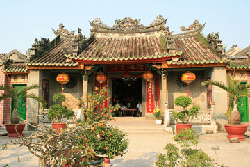 temple and hall (phuoc kien assembly house) in hoi an in vietnam 