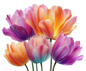 Obraz premium Tulip flowers isolated on white