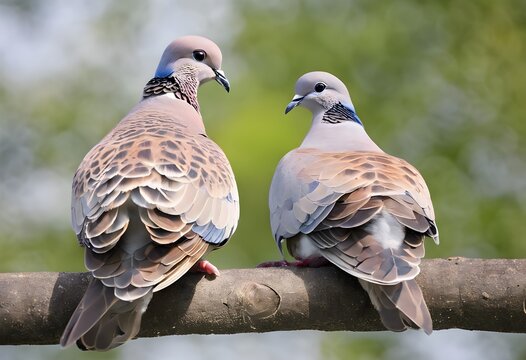 Two Turtle Doves in a tree