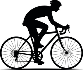 Fototapeta premium silhouette of a cyclist