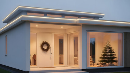 housefront decor - xmas light 