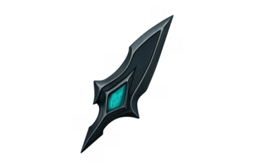 Dark fantasy dagger with glowing magic gem