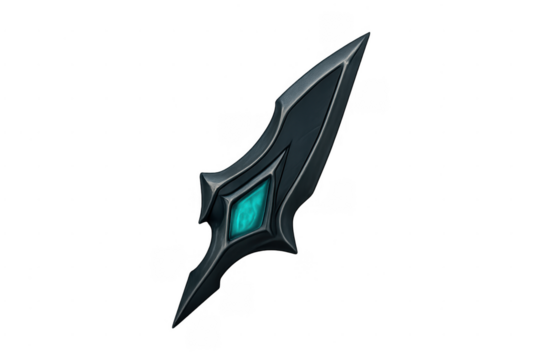 Dark fantasy dagger with glowing magic gem