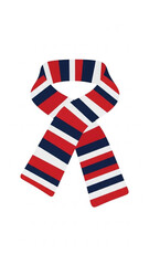 Obraz premium British flag patterned scarf in red and navy blue stripes 