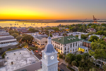 Fernandina Beach, Florida, USA Downtown Cityscape 1967 © Kovacs