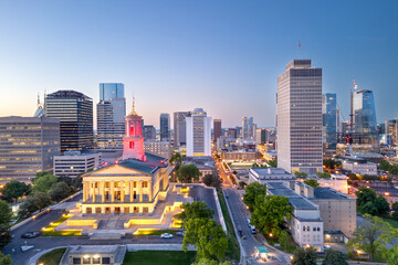 Nashville, Tennessee, USA Skyline with the State Capitol 1954