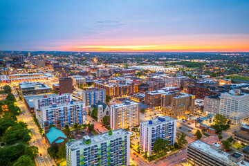 St. Louis, MO, USA Downtown Apartment Blocks 1951