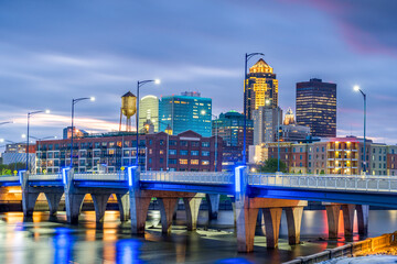 Des Moines, Iowa, USA Cityscape at Twilight 1934