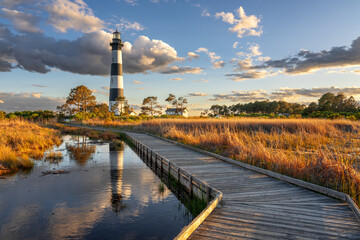 The Bodie Island Light Station in the Outer Banks of North Carolina 1903 © Kovacs