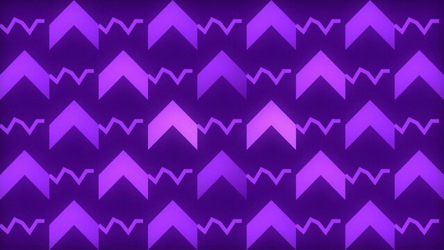 Seamless Geometric Pattern of Purple Chevrons and Zigzag Lines