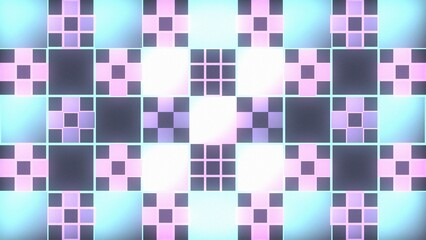 Seamless Neon Digital Geometric Grid Pattern